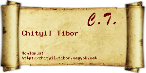 Chityil Tibor névjegykártya